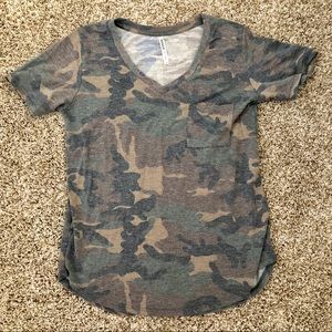Camo V Neck